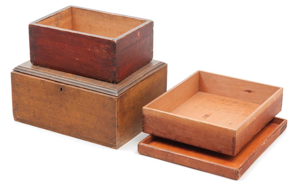 THREE AMERICAN BOXES. (1 of 6)