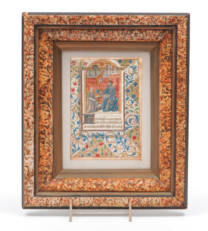 PAGE FROM BENEDICTINE ORDER BOOK OF HOURS. (1 of 3)