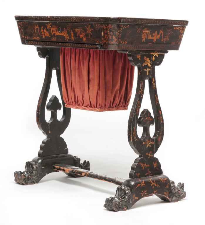 CHINESE EXPORT SEWING STAND. (1 of 5)