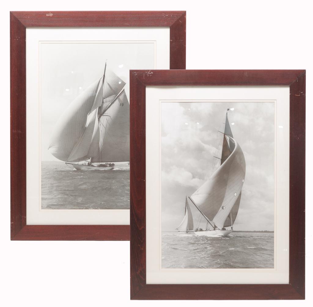 TWO PHOTOS OF SAILING YACHTS. (1 of 4)