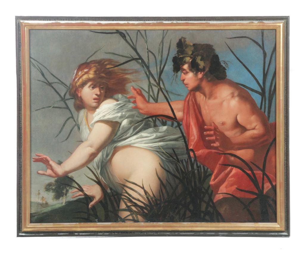 PAINTING OF DIONYSUS AND NYMPH. (1 of 3)
