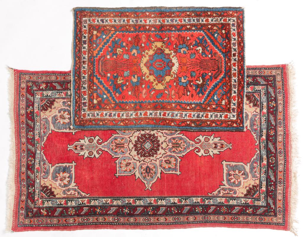 TWO ORIENTAL RUGS. (1 of 5)