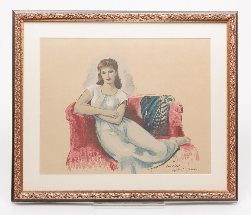 PRINT OF A WOMAN, LEON KROLL. (1 of 3)