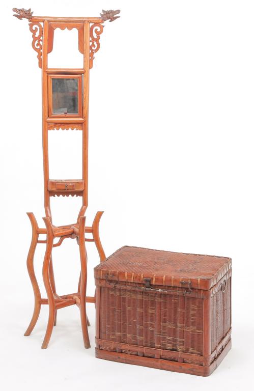 CHINESE WASH STAND AND LAUNDRY BASKET. (1 of 6)