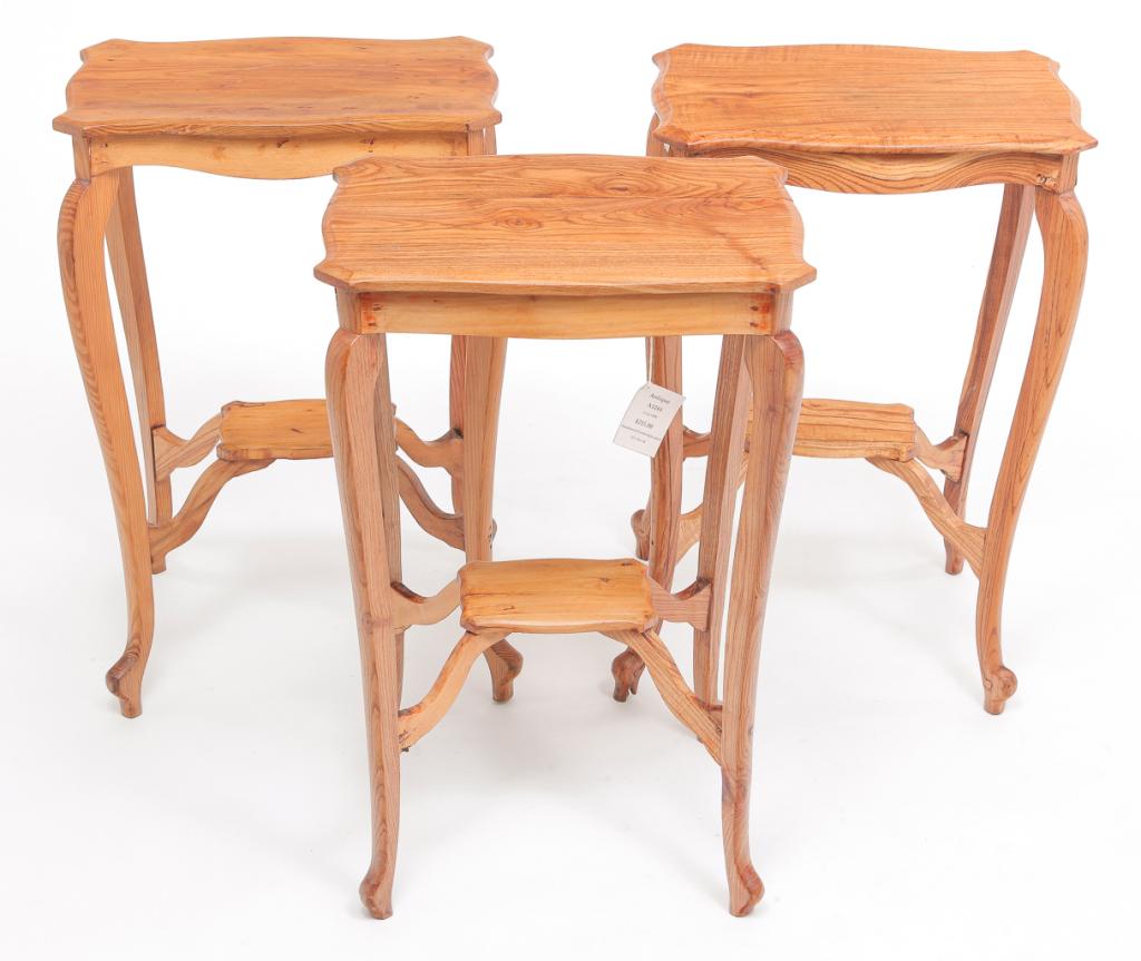 THREE CHINESE END TABLES. (1 of 2)