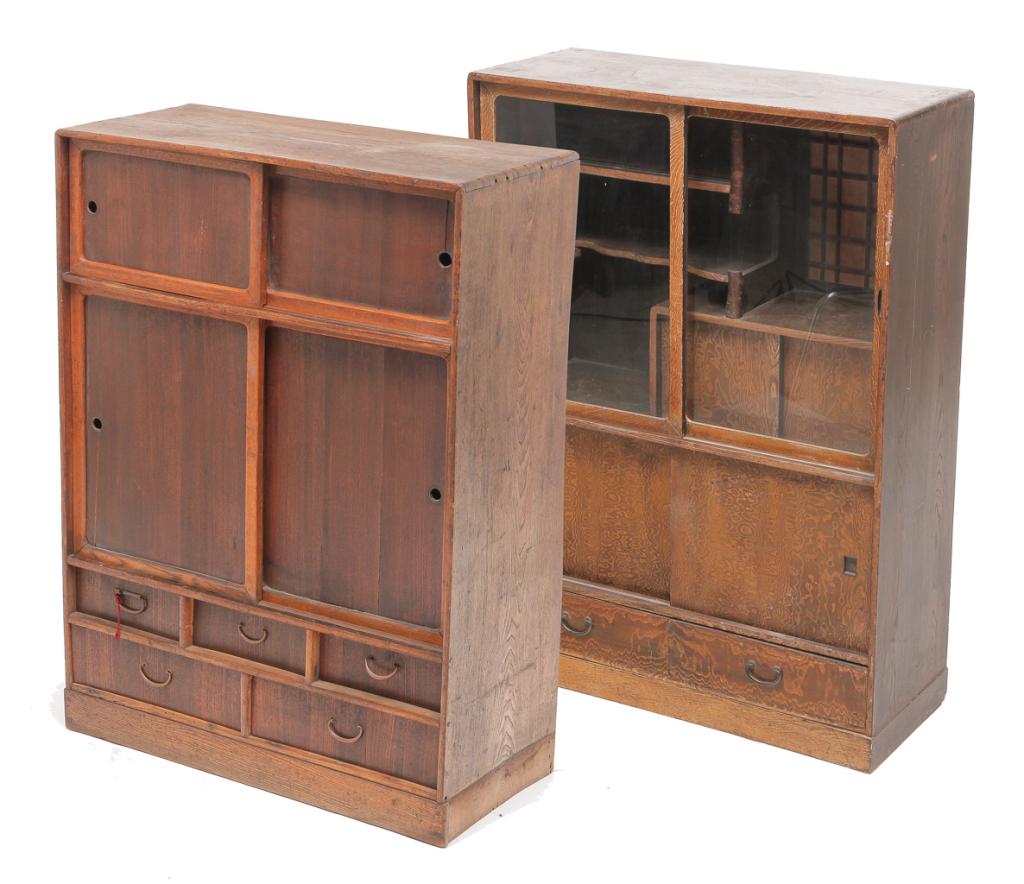 TWO SETS OF ASIAN SHELVES. (1 of 10)