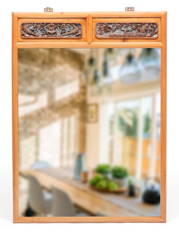 TWO CHINESE MIRRORS. (1 of 3)