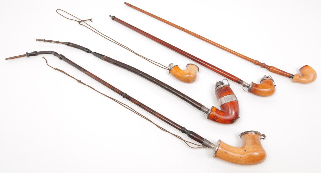 FIVE GERMAN MEERSCHAUM PIPES. (1 of 6)