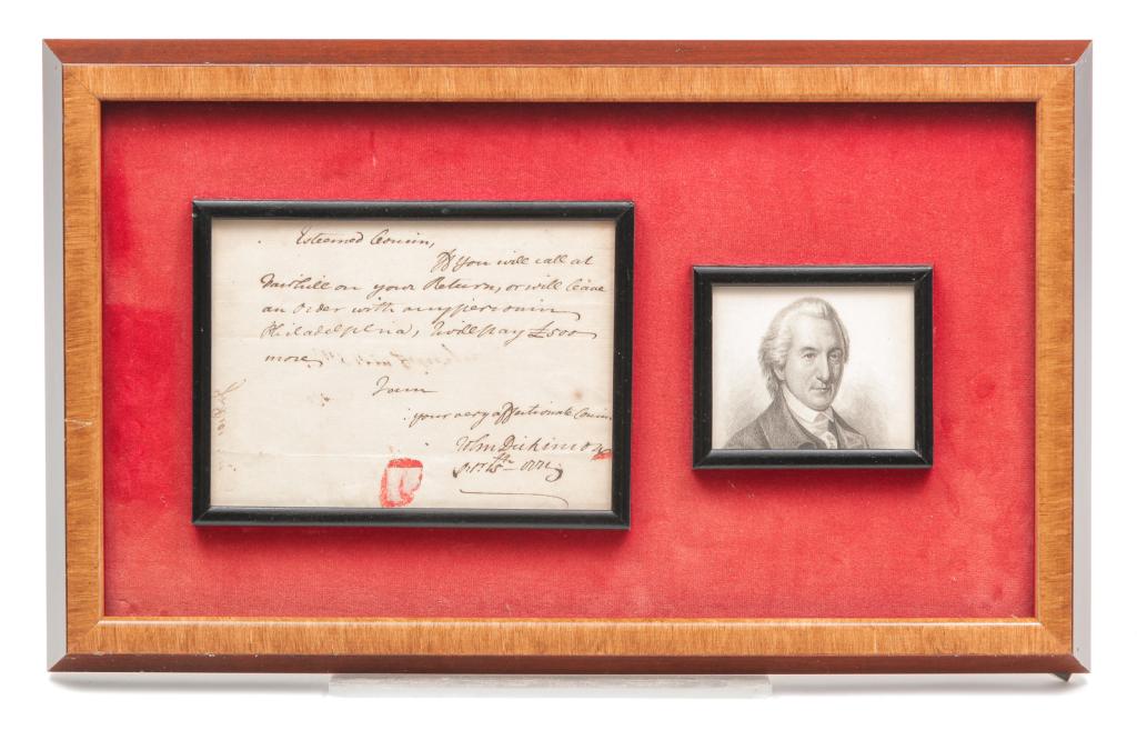 JOHN DICKINSON SIGNATURE. (1 of 2)