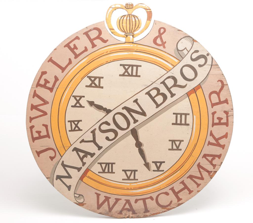 AMERICAN "MAYSON BROTHERS" JEWELRY TRADE SIGN. (1 of 3)