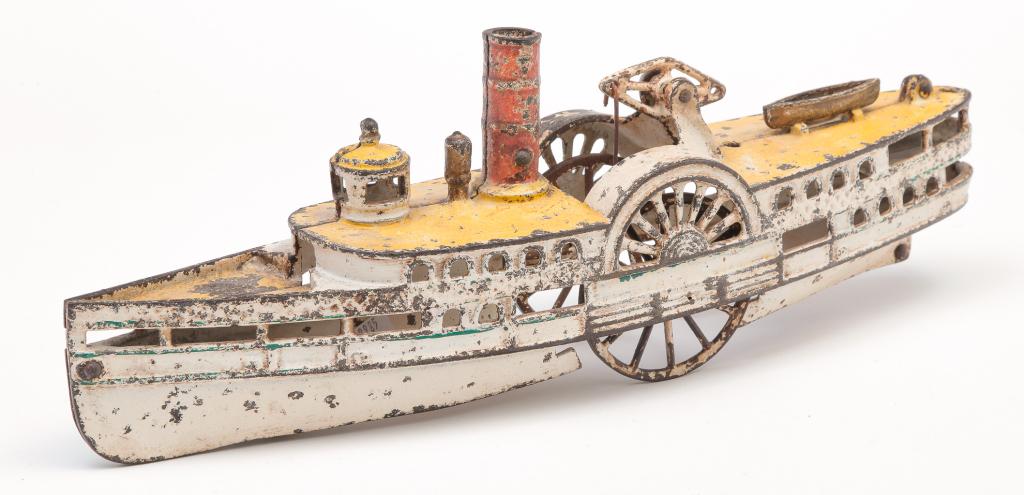 AMERICAN CAST IRON STEAMBOAT TOY. (1 of 4)