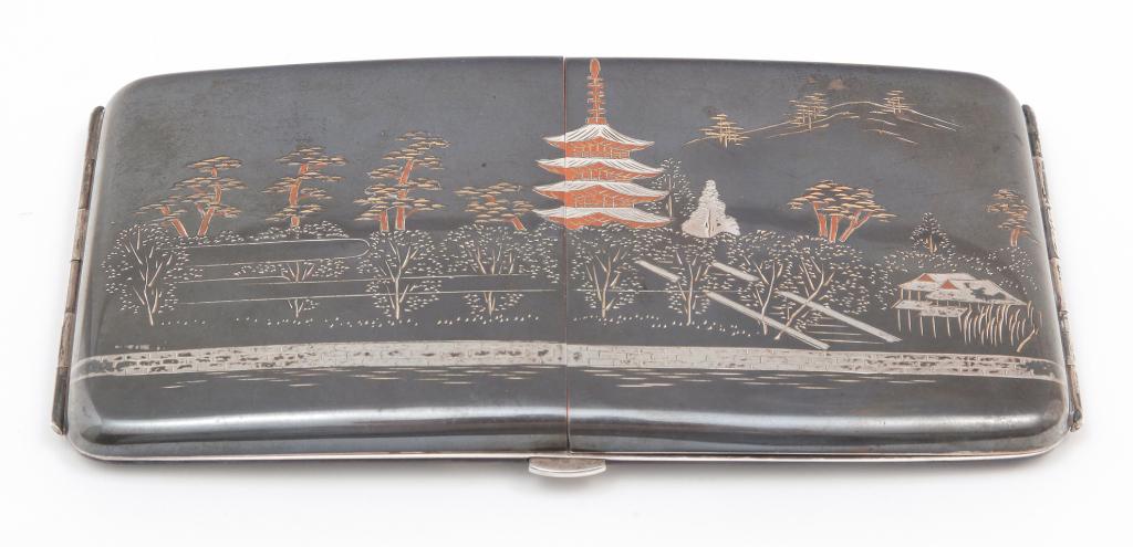 JAPANESE "STERLING" CIGARETTE CASE. (1 of 3)