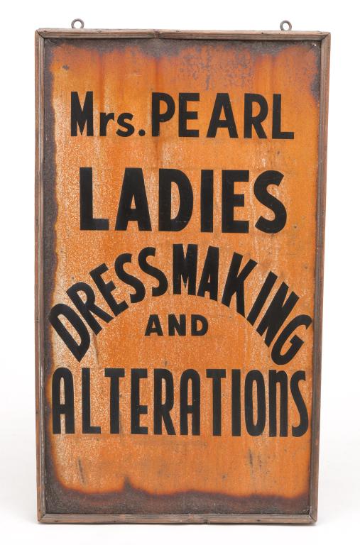AMERICAN DRESS MAKER'S TRADE SIGN. (1 of 3)