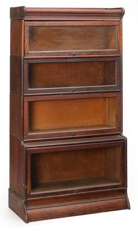 AMERICAN "HUMPHREY WIDMAN" STACKING BOOKCASE. (1 of 4)