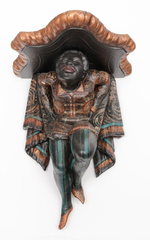 EUROPEAN BLACKAMOOR WALL BRACKET. (1 of 3)