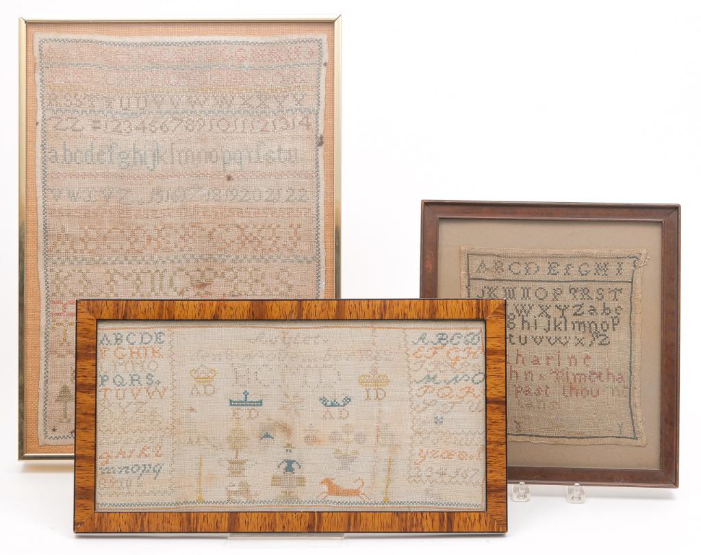 THREE ENGLISH SAMPLERS. (1 of 5)