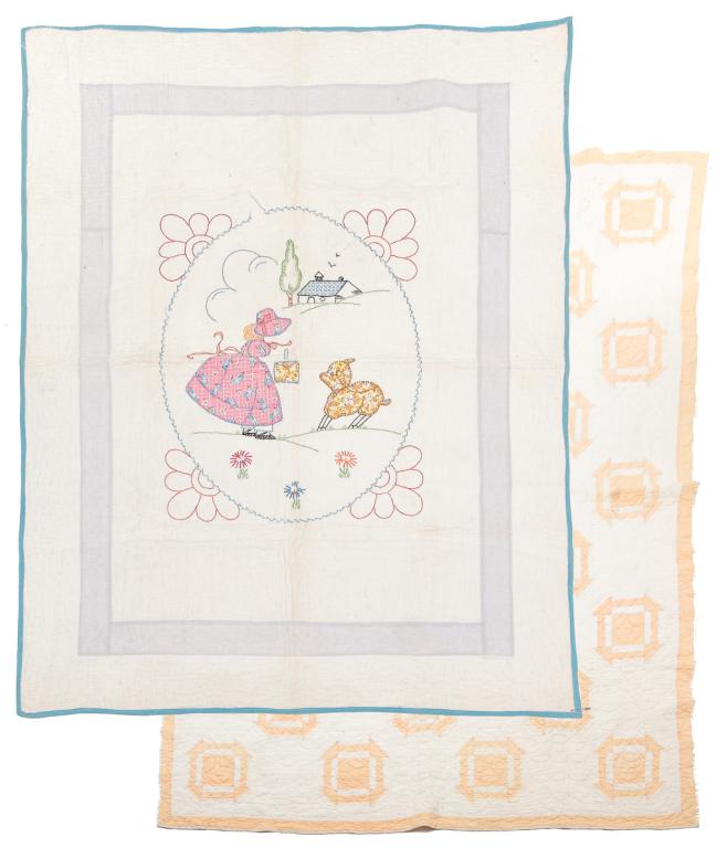 TWO AMERICAN QUILTS. (1 of 3)