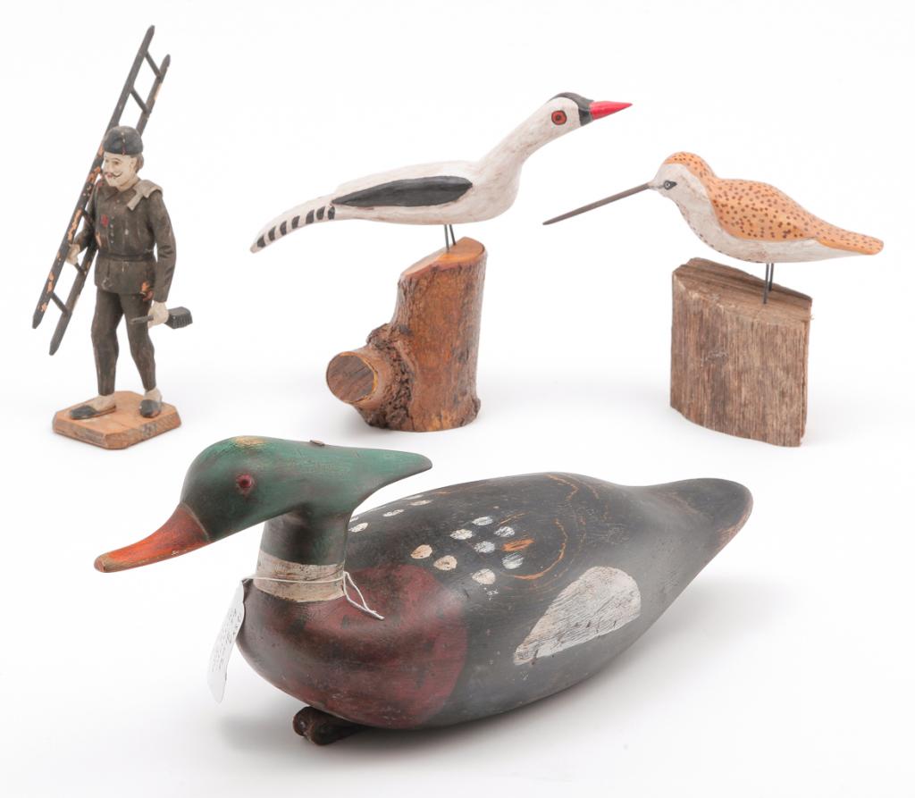 FOUR CARVED PIECES. (1 of 3)