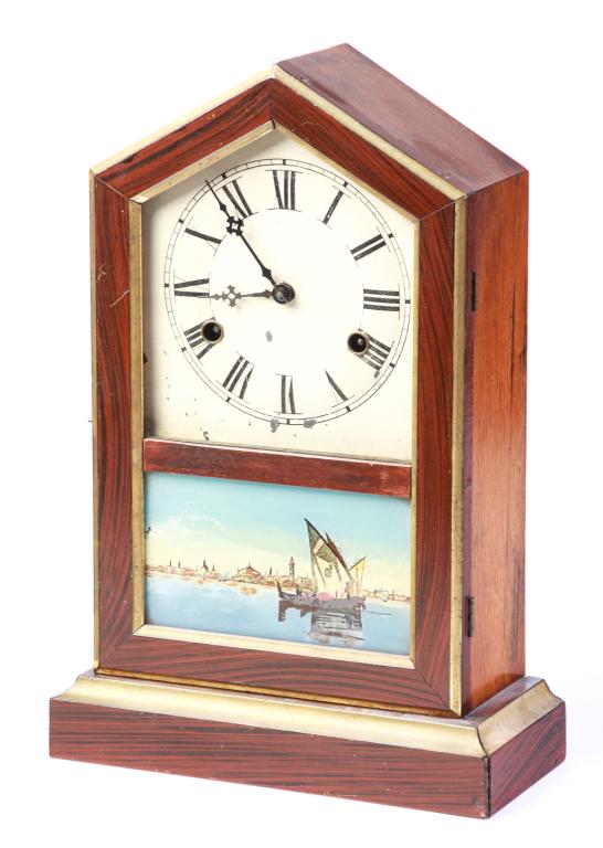 AMERICAN NEW HAVEN STEEPLE CLOCK. (1 of 9)