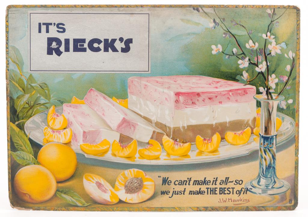 AMERICAN "RIECK'S" ICE CREAM ADVERTISING. (1 of 2)