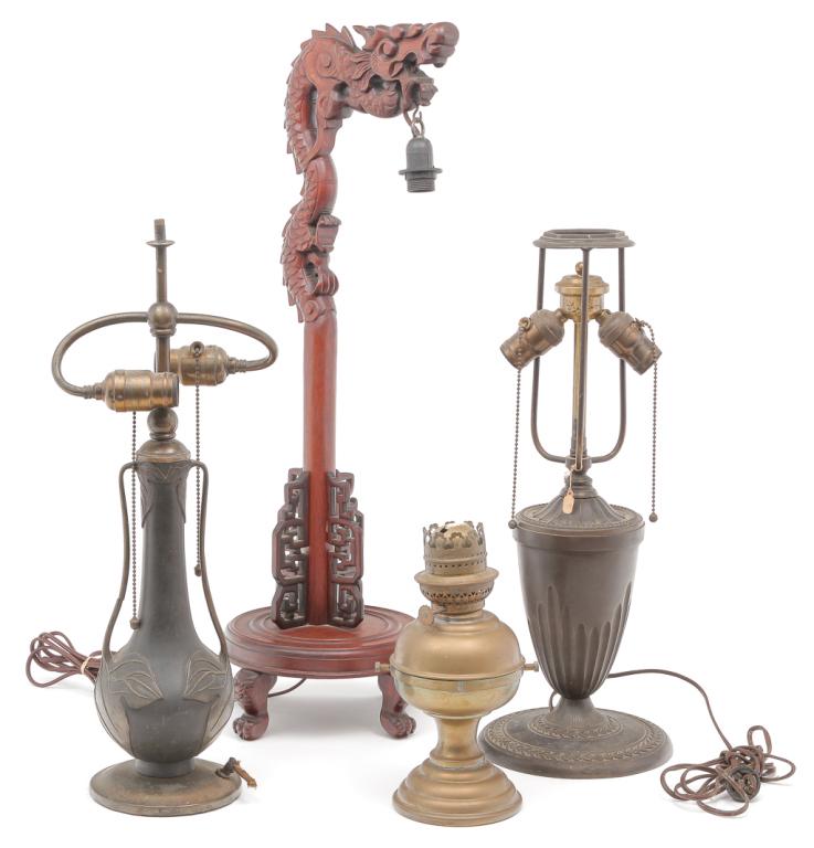 FOUR LAMP BASES. (1 of 6)