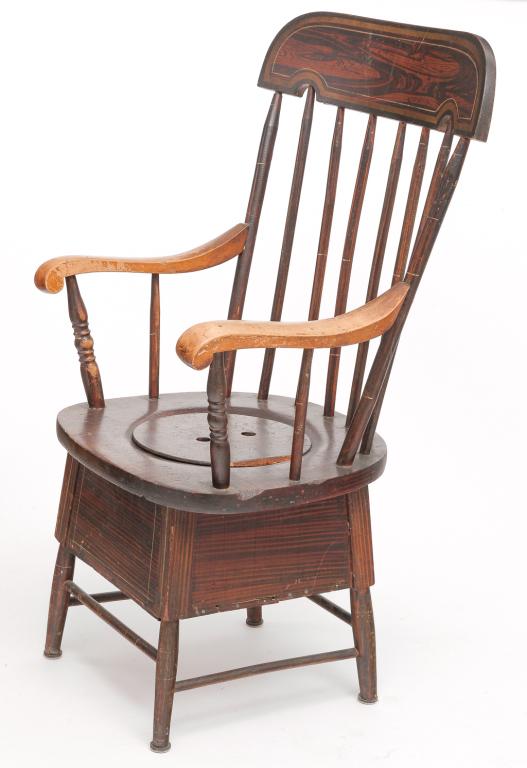 AMERICAN NECESSARY OR POTTY ARMCHAIR. (1 of 4)