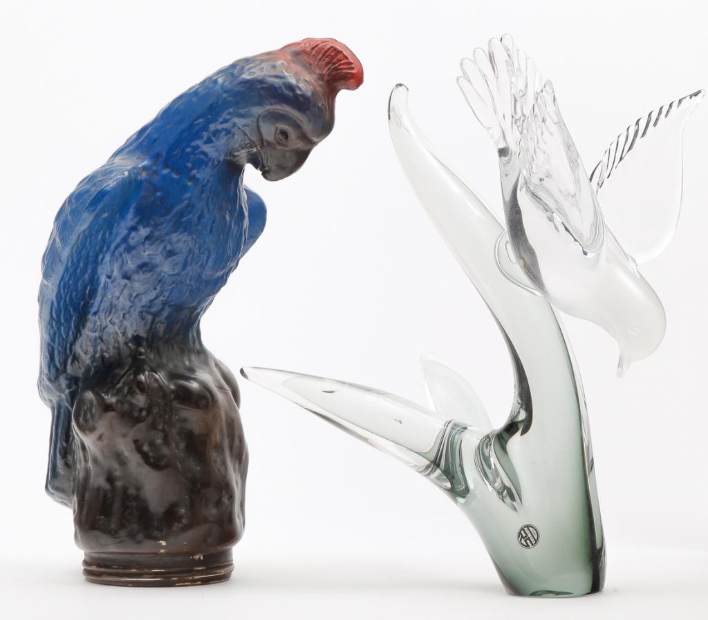 TWO GLASS BIRDS. (1 of 3)