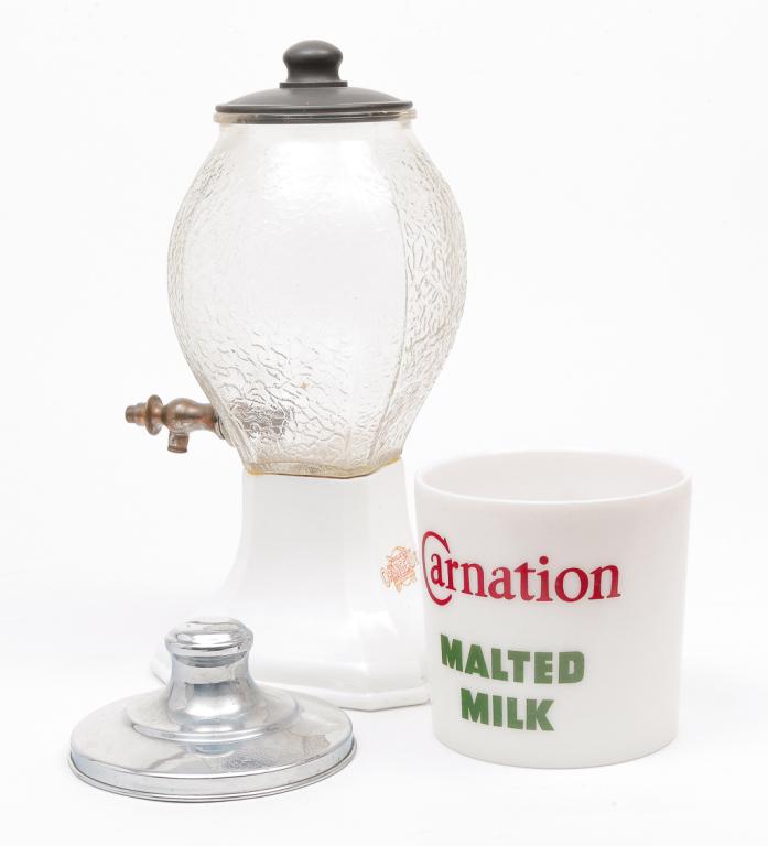 TWO AMERICAN SODA FOUNTAIN CONTAINERS. (1 of 2)