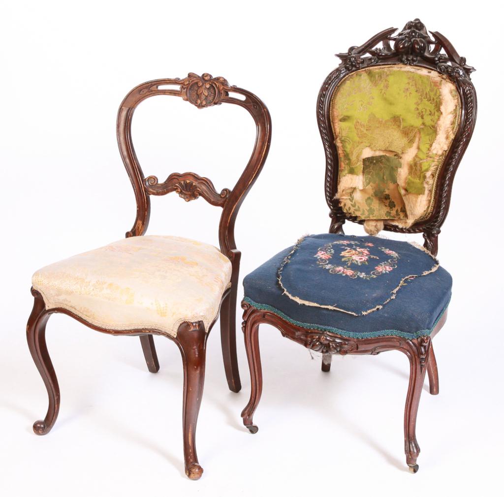 TWO AMERICAN VICTORIAN SIDE CHAIRS. (1 of 5)