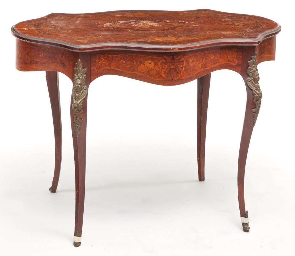 LOUIS XV PARLOR TABLE. (1 of 5)