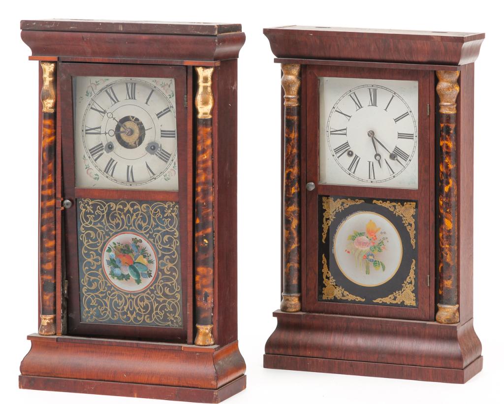 TWO AMERICAN MANTEL CLOCKS. (1 of 6)