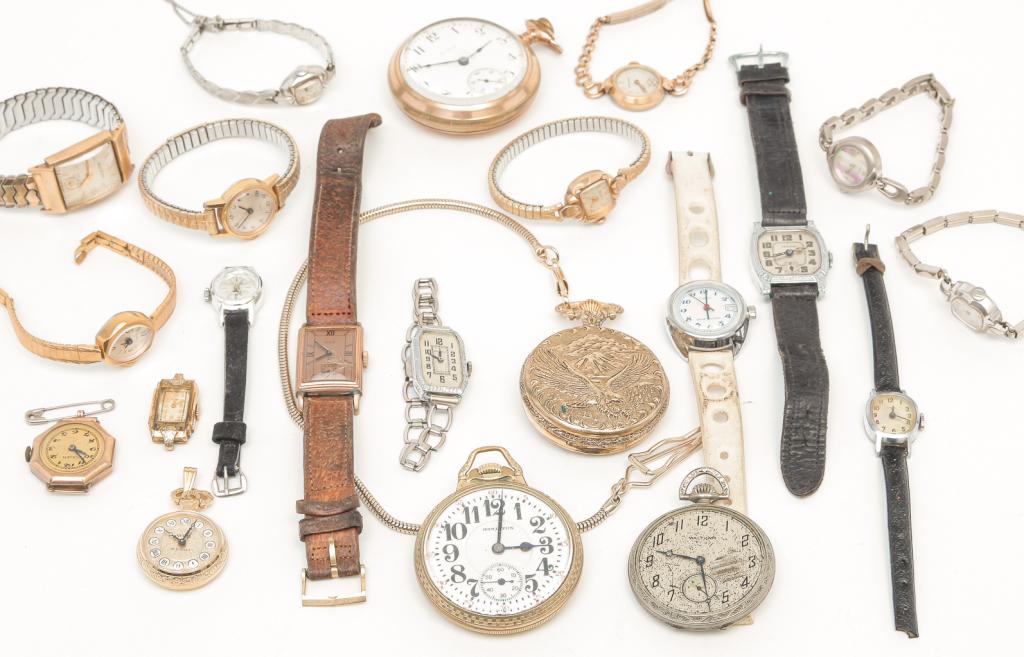 GROUP OF VINTAGE POCKET AND WRISTWATCHES. (1 of 4)