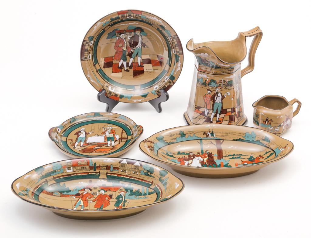 SIX PIECES OF AMERICAN DELDAREWARE. (1 of 4)