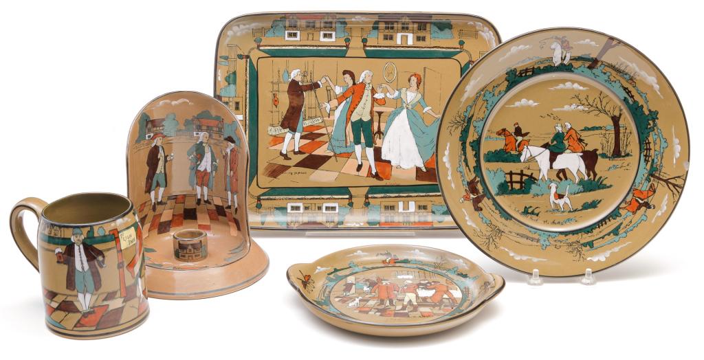 FIVE PIECES OF AMERICAN DELDAREWARE. (1 of 4)