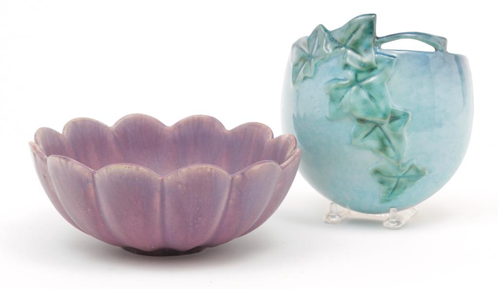 TWO PIECES OF AMERICAN ART POTTERY. (1 of 3)