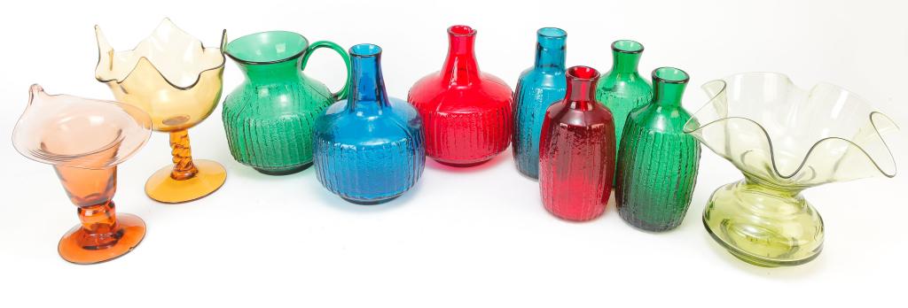 TEN PIECES OF AMERICAN GLASS, SOME BISCHOFF. (1 of 2)