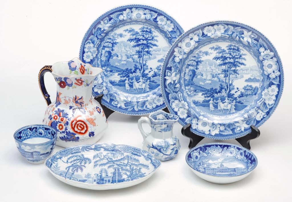 SIX PIECES OF ENGLISH TRANSFERWARE. (1 of 4)