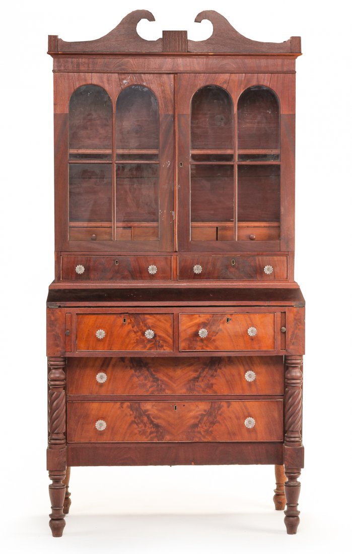 AMERICAN TRANSITIONAL SECRETARY BOOKCASE. (1 of 5)