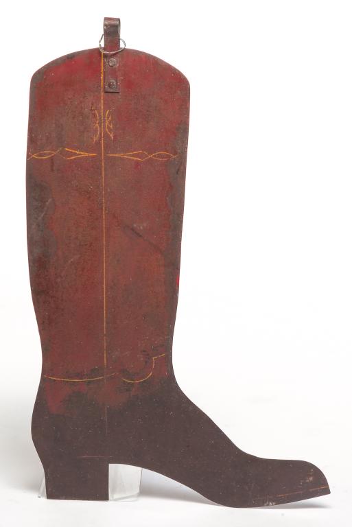 AMERICAN BOOT MAKER'S TRADE SIGN. (1 of 3)