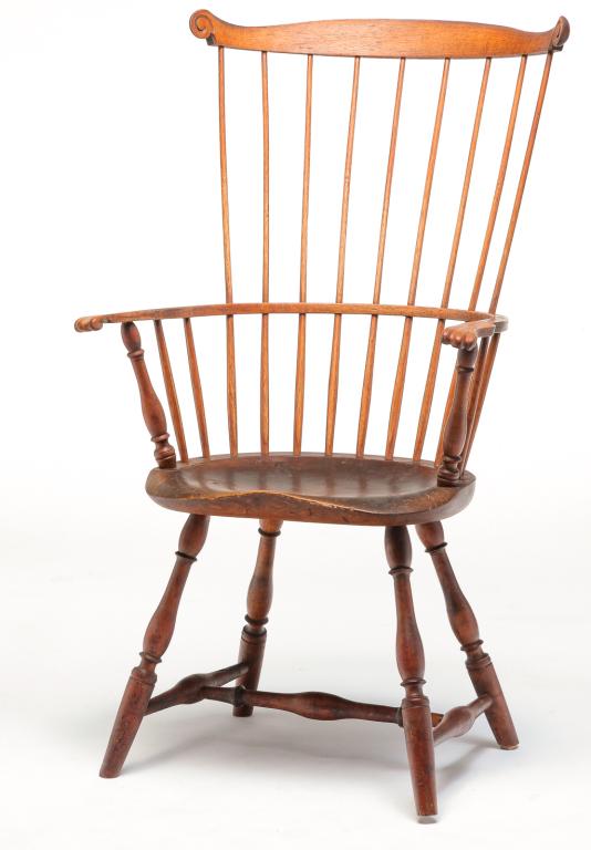 AMERICAN FANBACK WINDSOR ARMCHAIR. (1 of 4)