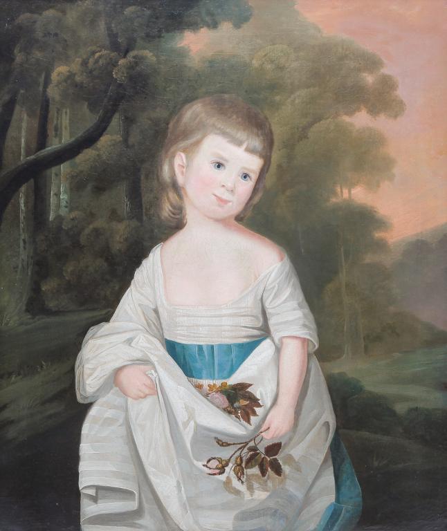 PORTRAIT OF A YOUNG GIRL WITH ROSES. (1 of 4)