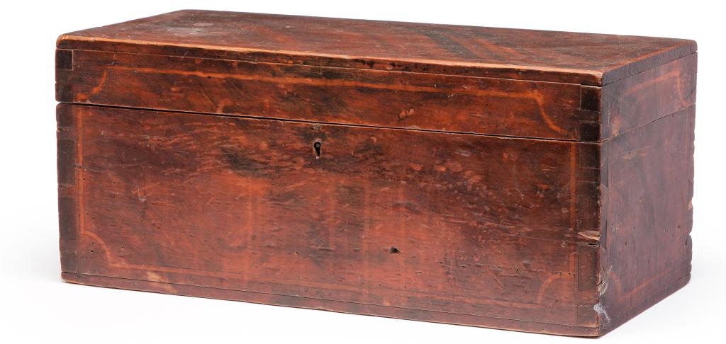 AMERICAN DECORATED LOCK BOX. (1 of 6)