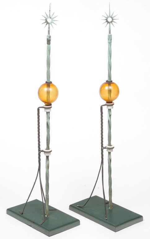 PAIR OF AMERICAN LIGHTNING RODS. (1 of 2)