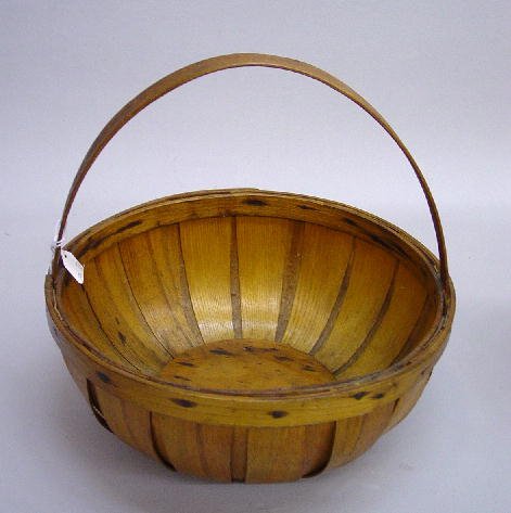 TWO PRIMITIVES. Apple basket with hickory