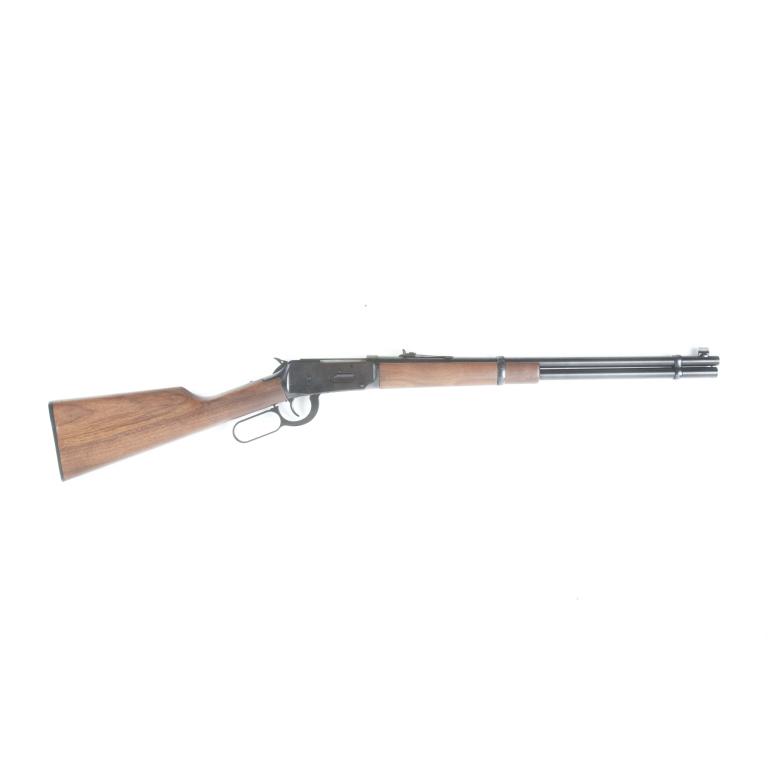 WINCHESTER MOD 94 TRAILS END HUNTER .30-30 W RIFLE: WINCHESTER MOD 94 TRAILS END HUNTER .30-30 RIFLE. American, 21st century. Lever action with blued finish and smooth walnut stock. 20" barrel length, 38" overall. S/n 6559381. Unfired, with original bo