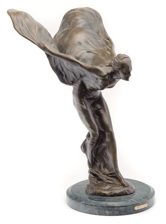 BRONZE SPIRIT OF ECSTASY BY CHARLES SYKES. (1 of 3)
