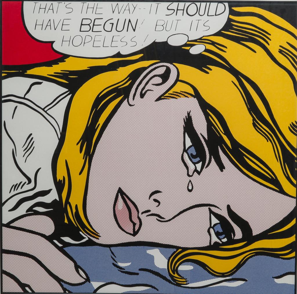 HOPELESS BY ROY LICHTENSTEIN. (1 of 3)