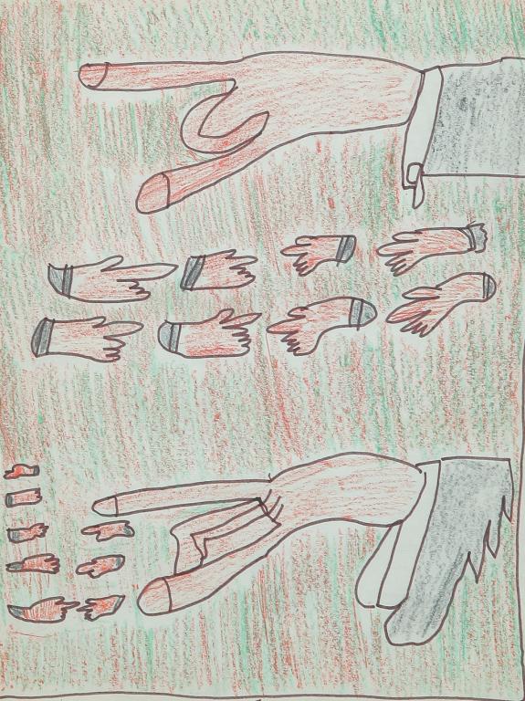 TWO DRAWINGS BY HELEN KOSSOFF. (1 of 7)