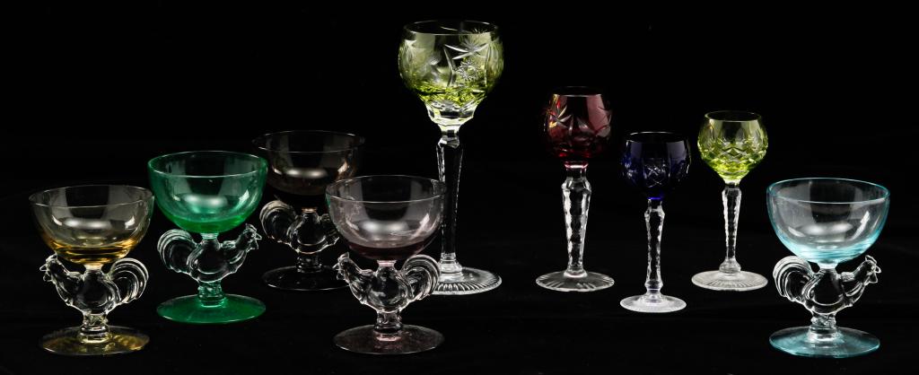 NINE PIECES OF AMERICAN COCKTAIL STEMWARE. (1 of 3)