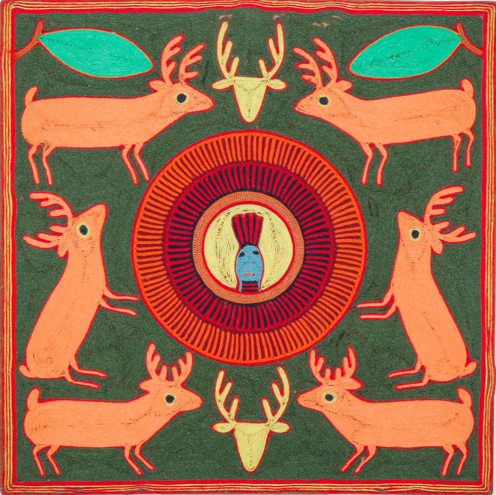 HUICHOL YARN PAINTING. (1 of 2)